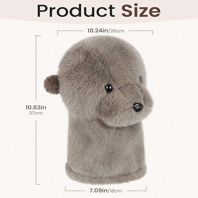 Golf Club Driver Headcovers Funny Animals Elephant Bear Driver Head Cover fits up to 460cc Driver Clube Head Great Gift Idea for Men Women Who Love Golf Also for Kids (Bear)