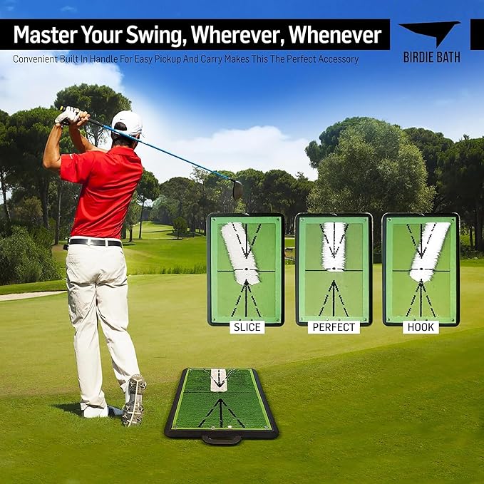 Birdie Mat Pro Premium Swing Training Mat for Analyzing Swing Path and Ball Impact