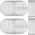 100pcs Stainless Steel Wire Keychains Aircraft Cable Cable Key Ring for Hanging ID Tags or Luggage Tags,6.3 inch 2mm