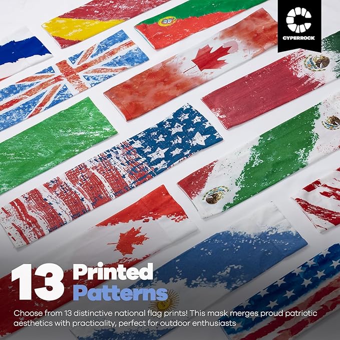 Flag Arm Sleeves, Cooling Sun Protection Compression for Men/Women