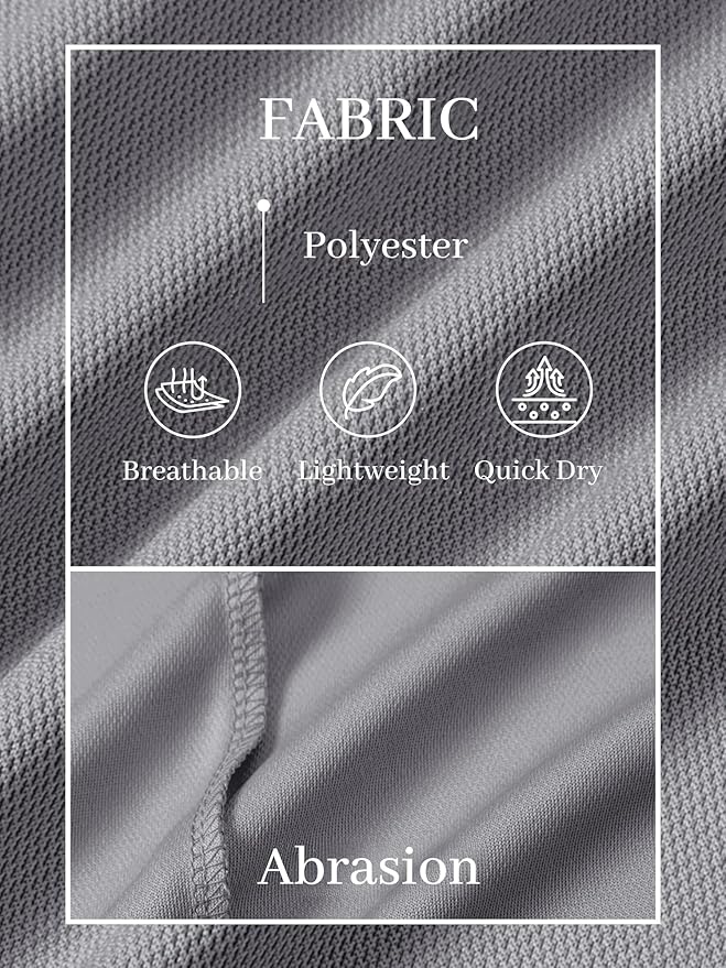 TACVASEN Mens Polo Shirts Short Sleeve Dry Fit Performance Breathable Golf Shirt with Collar Tennis Casual Business Work