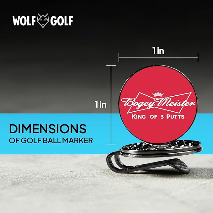 Golf Ball Marker Hat Clip | 3 Pack | Choose Your Golf Gift Set | Golf Marker Magnetic Hat Clips | Funny Golf Gifts | Funny Golf Accessories for Men & Womens Golf Markers
