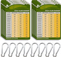 Golf Club Distance Card - 5.12" x 3.54" Golf Club Range Chart Card Quick Reference Yardage Card, Golf Gifts Golf Accessories for Beginners, Average, Seasoned Golfers - Easy to Clip On Golf Bag