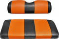 Seat Cover Replacement for Yamaha Drive or G-29 Golf Cart - Front Bench Seat - Premium Marine Vinyl - 5 Panel Stitching - Staple On Installation - Two-Tone Golf Cart Seat Covers (Black & Orange)