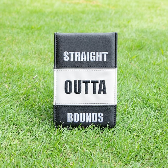 Leather Golf Scorecard Holder - Golf Scorecard & Yardage Book Holder Cover Universal Fit for Scorecard, Golf Accessories Fit for Most Back Pocket Golf Gifts