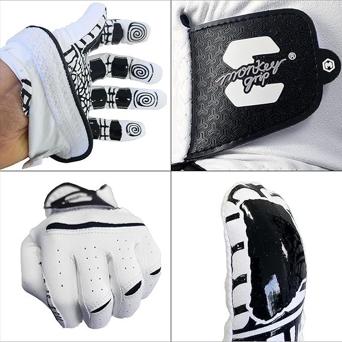 MONKEY GRIP Golf Glove Premium Synthetic Nonslip Spider Grip Tacky All Weather Slice Killer No Twist Left Hand