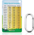 Golf Club Distance and Rules Card: Golf Club Bag Accessories - Golf Yardage Card for Men and Women Golf Club Range Chart Card Personalized Design Beginners Essentials Tool