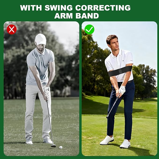 Retractable Golf Swing Trainer, Portable Golf Grip Trainer Right Hand with Practice Golf Club Weights for Enhance Swing Technique, Beginners Tempo Trainer for Chipping Hitting