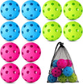Coopay 12/50/100 Pack Baseball Practice Balls Plastic Training Balls Lightweight Hollow Softballs with a Drawstring Bag for Hitting, Baseball Training Indoor Outdoor Use