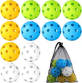 Coopay 12/50/100 Pack Baseball Practice Balls Plastic Training Balls Lightweight Hollow Softballs with a Drawstring Bag for Hitting, Baseball Training Indoor Outdoor Use