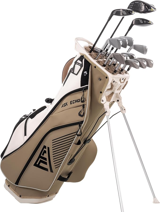 ASK ECHO ST-Lock Mecha 14 Way Dividers Quiet Hybrid Stand Bag for Men & Women
