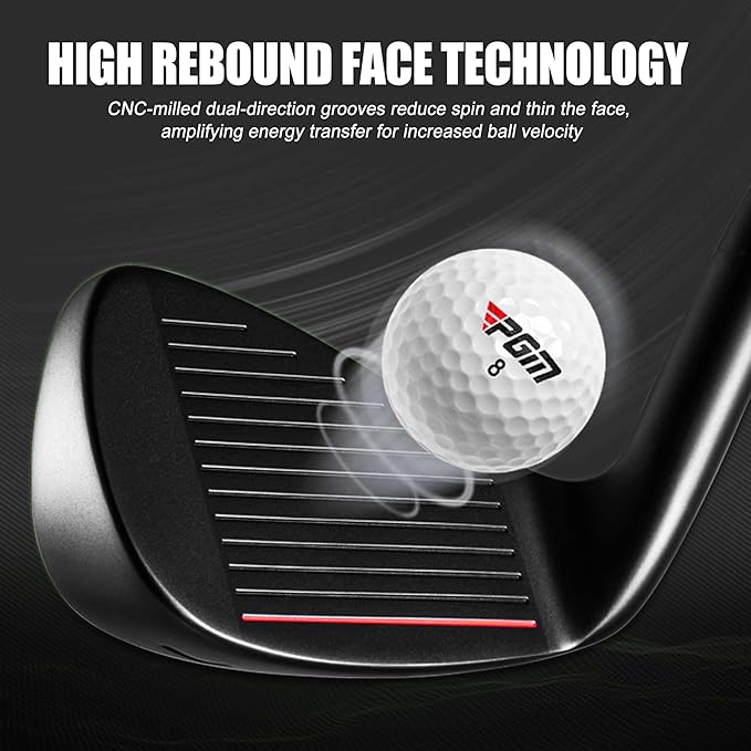 PGM 19 Piece Men's Complete Golf Club Sets - Ultra-Thin Face Titanium Driver (0.85+ COR), High COR Fairway Woods, Forged Irons, Precision CNC Milled Putter, with Stand Bag - Right Handed