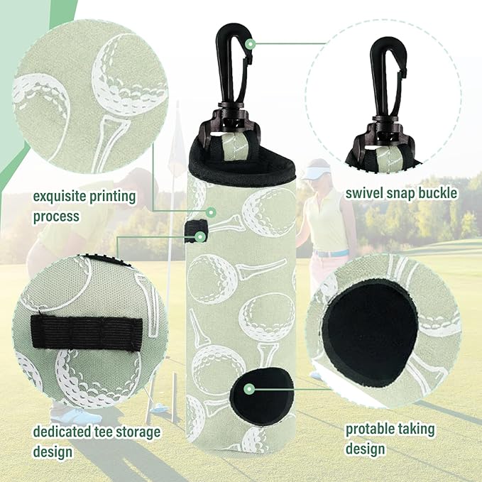 Liliful 12 Pcs Golf Accessories Kit, Include Golf Ball Bag with Hook Towel Tees Magnetic Ball Marker Divot Tool Cleaner Brush for Women Man Gifts