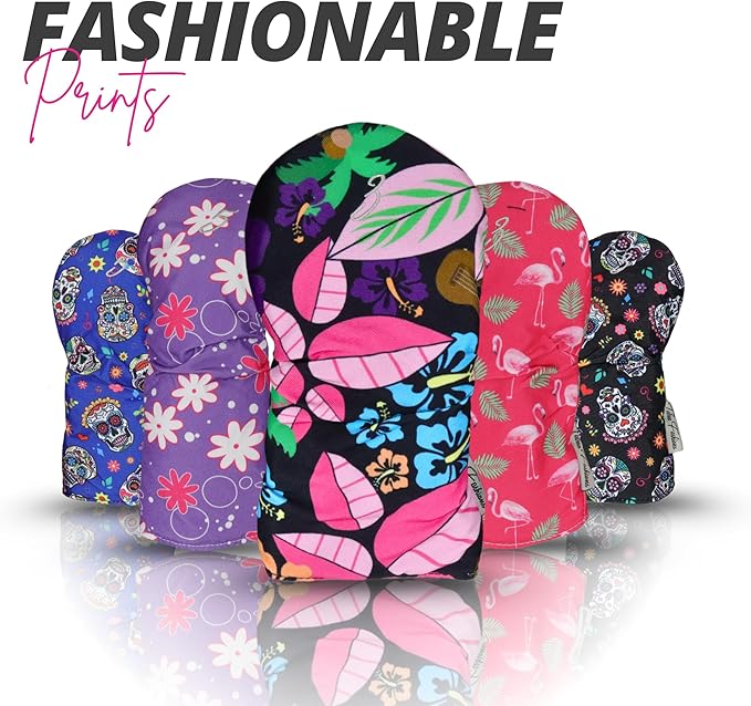 Taboo Fashions Resort Collection Golf Club Covers for Women - Numbered Golf Headcovers Set for Driver, Fairway and Hybrid Clubs - Weather Resistant, Pack of 4