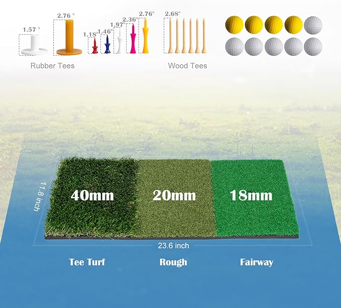 Golf Net, 10 x 7ft Backyard Practice net, Golf Hitting,Driving Net with mat for Indoor/Outdoor