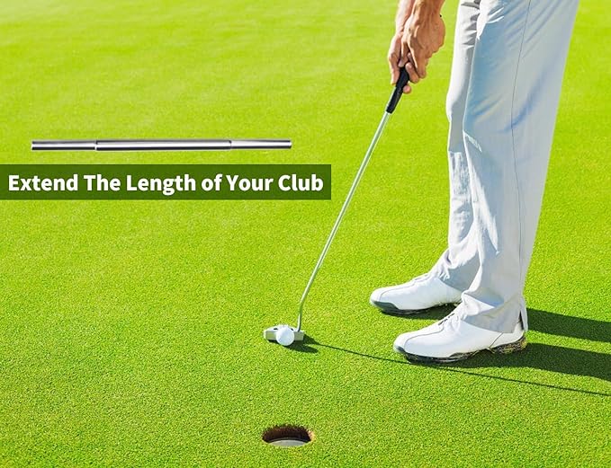 5PCS Golf Club Extensions Steel Shaft Iron Length Extension Kit Repair Replacement, Silver
