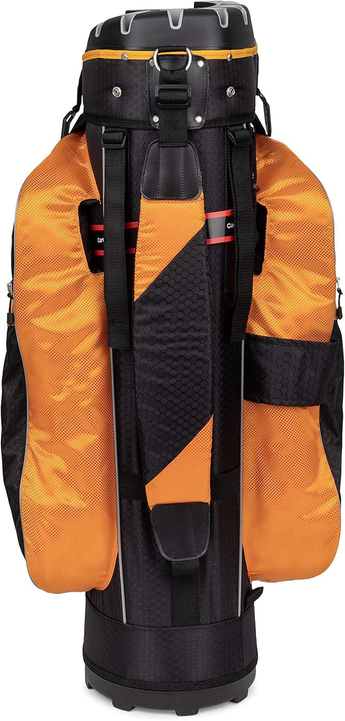 Founders Club 3rd Generation Club Lock Organizer Golf Cart Bag with 14 Way Anti Rattle Divider Top- Free Snap On Rain Hood-Full Length Dividers