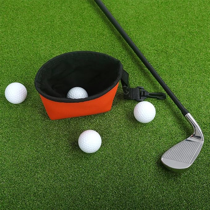 Golf Ball Cleaner Bag Club Cleaning Kit Waterproof Golf Ball Washer Pouch with Detachable Clip, Portable Club Grooves Washer Pocket for Men Women