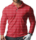 Men's Long Sleeve Golf Shirt Quick Dry 3 Button Work Fishing Outdoor Casual Collar Shirt