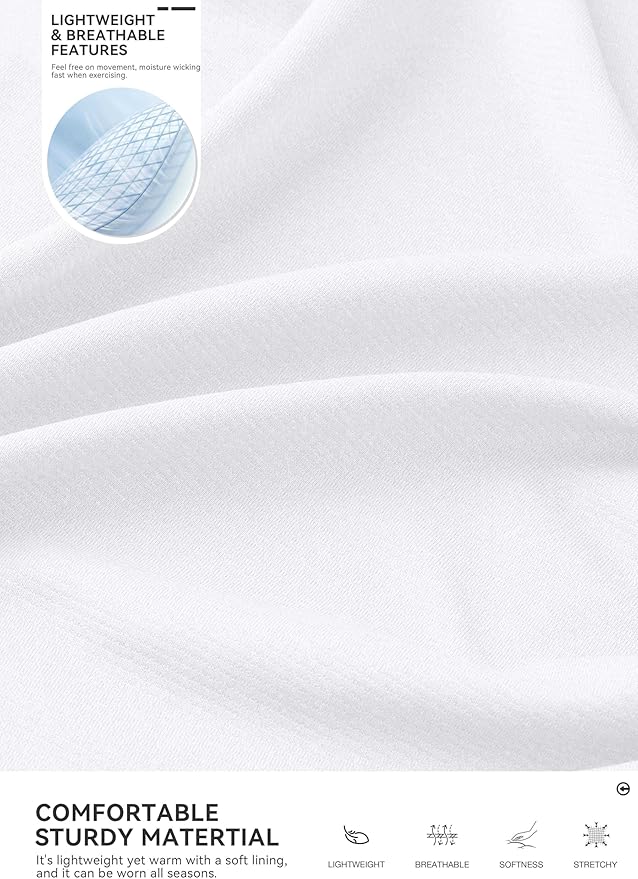 Obla Golf Quarter Zip Pullover for Men Mock Neck Sweatshirt Lightweight Sun Protection Men's Long Sleeve Golf Shirt