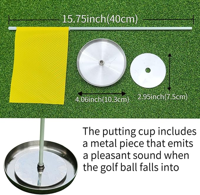 Metal Golf Putting Cup with Flag Golf Training Hole for Golf Putting Green Indoor Outdoor