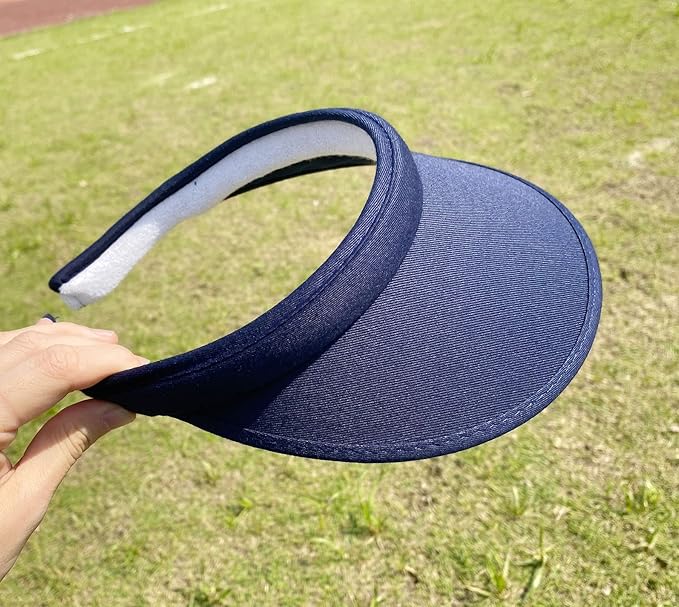 2 Pack Sun Visor Hats Women Men Clip On Wide Brim Visors Hat Outdoor Sports Golf Beach Travel Tennis Caps