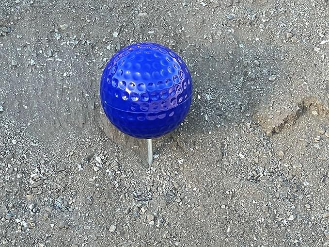 Sandbaggy Plastic Tee Markers for Golf Course (UV Resistant) - Steel Spike - Safety Caps Included