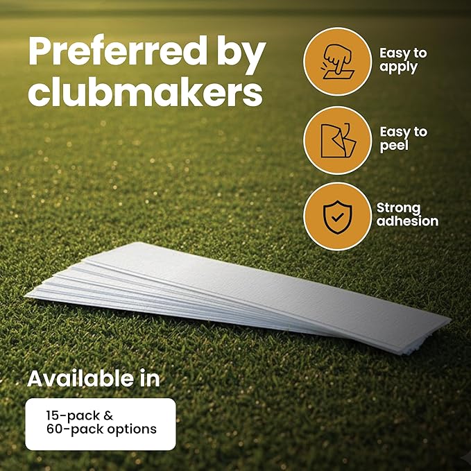 Brampton Premium Golf Grip Tape - 2" x 10" Solvent Activated Adhesive Strips for Golf Club Regripping