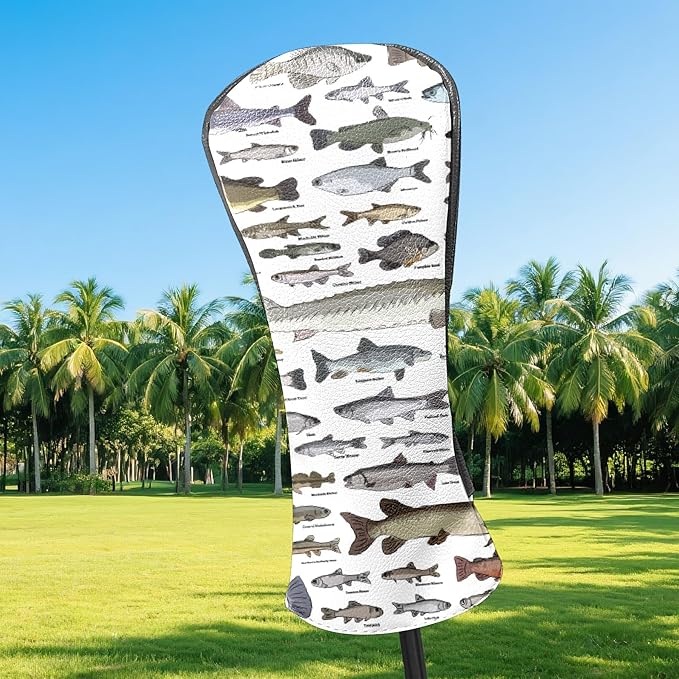 Golf Club Covers Cats Black Driver Headcover, Leather Golf Club Head Covers for Driver Fairway Woods Waterproof Golf Headcovers with Anti-Scratch Lining for Men Women