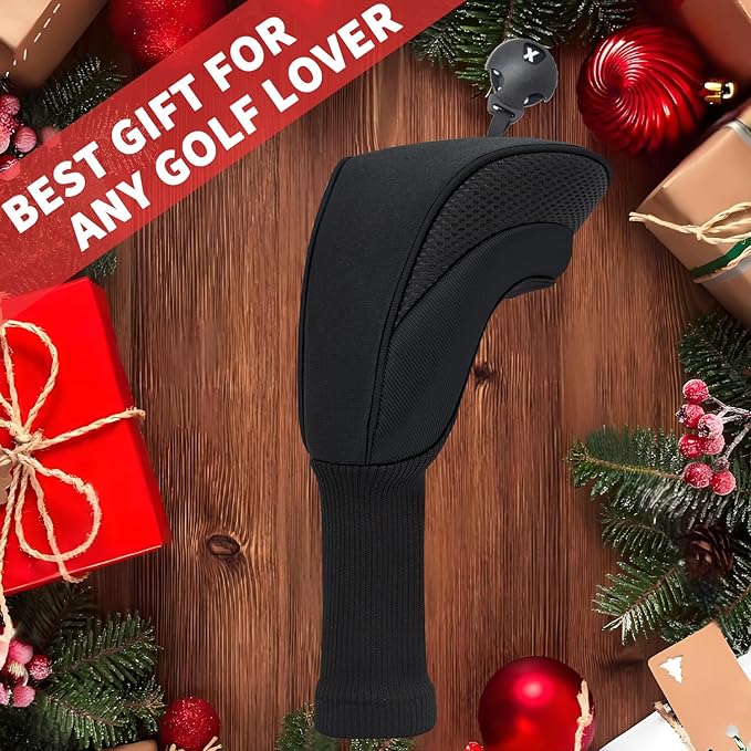 Golf Head Covers for Fairway Woods Driver Hybrids 5 Pieces Nylon Mesh Sports Fan Golf Club Headcovers-Golf Accessories for Men Women.