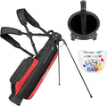 Golf Stand Bag,Lightweight Small Golf Bag,Medium Golf Carry Bag, 2-3Way Divider Men and Women with Adjustable Shoulder Strap Multiple Pockets with Golf Putter Covers