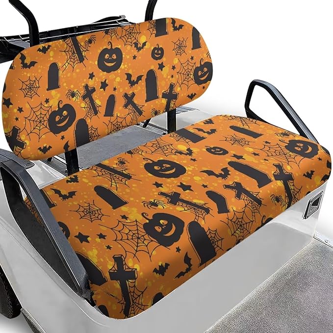 Golf Cart Seat Covers, Universal Fit & Nonskid Bottom Fits for Club Car 2 Person Seats Golf Carts