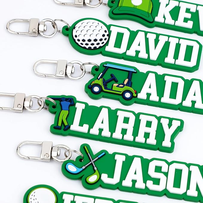 Personalized Sports Golf Keychain – Custom Name Tag, Bag Tag, Luggage Tag – Gift for Kids, Coaches, Teams