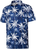 zeetoo Men's Polo Shirts Hawaiian Golf Polos Shirts Short Sleeve Performance Moisture Wicking Mens Golf Shirts