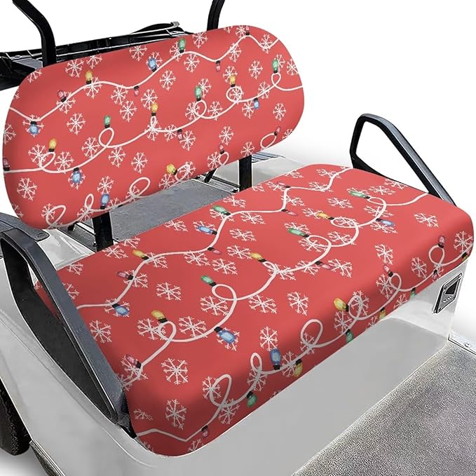 Golf Cart Seat Covers, Universal Fit & Nonskid Bottom Fits for Club Car 2 Person Seats Golf Carts