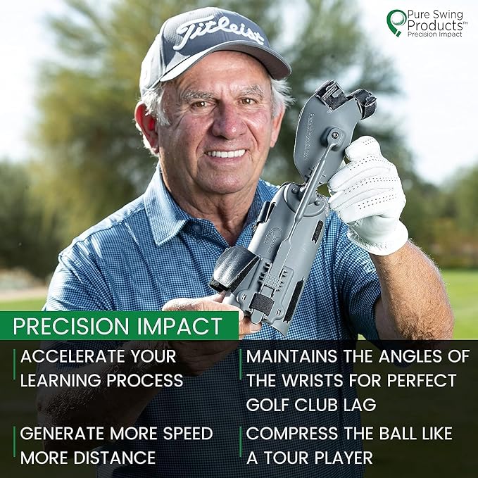 Precision Impact Golf Training Aid - Putting Trainer, Golf Swing Trainer, Golf Training Equipment, Golf Swing Trainer Aid, Golf Trainer, Golf Practice Equipment, Wrist Hinge Trainer