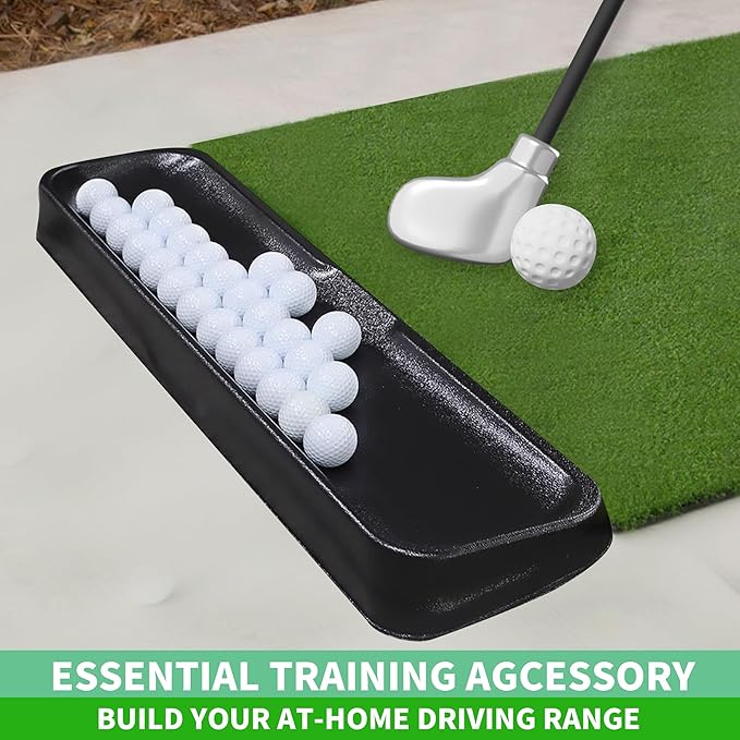 Durable Commercial Grade high-Impact Plastic Golf Ball Tray (Holds 100 Balls), Records Swing Motion, Quality Guaranteed, high-Impact Tray Compatible with Any Hitting mat.