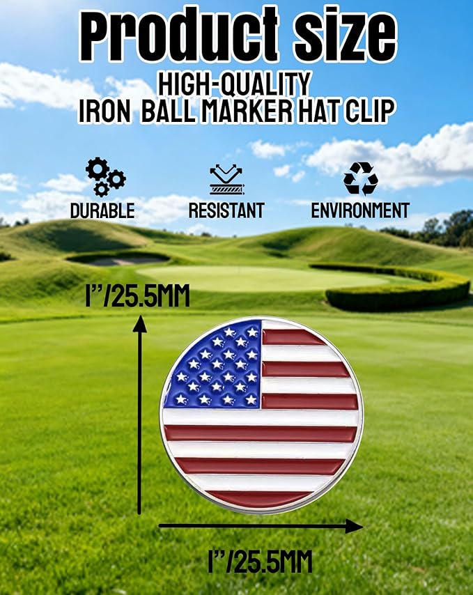 50 Pcs Magnetic Golf Ball Markers, Markers Assorted Patterns Value Gift Set Mark Golf Divot Tool Accessories for Men Weman Golfers