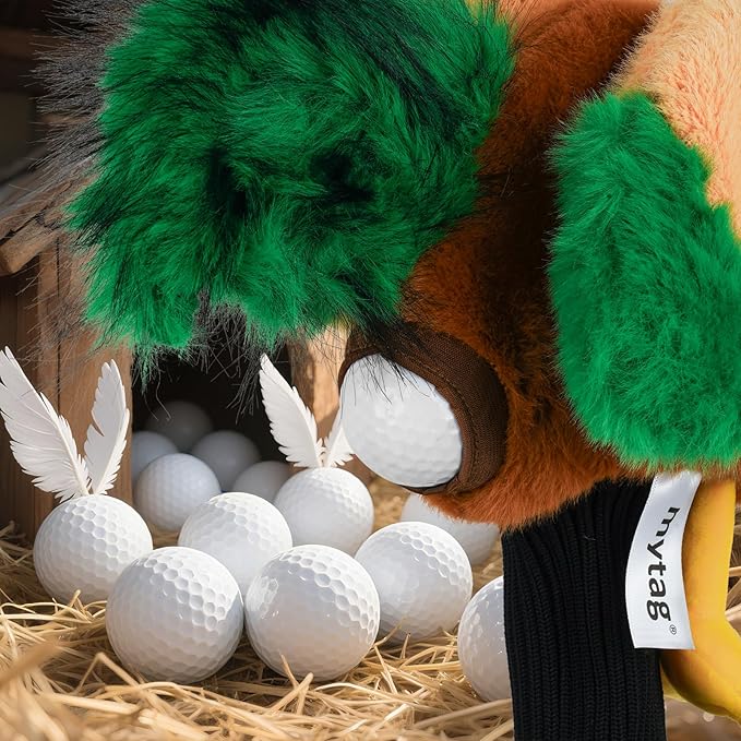 mytag Driver Head Cover, Ultra Premium Plush | Funny Driver Headcover, Tour Quality Golf Club Cover Long Sock Protect