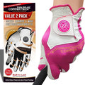 Copper Tech Ladies Golf Gloves Women Right Handed Golfer or Left Handed Golfer 2 Pack | Copper Compression Joint Support with Flexible & Comfortable Fit | AAA Leather & Silicone Tacky Pad