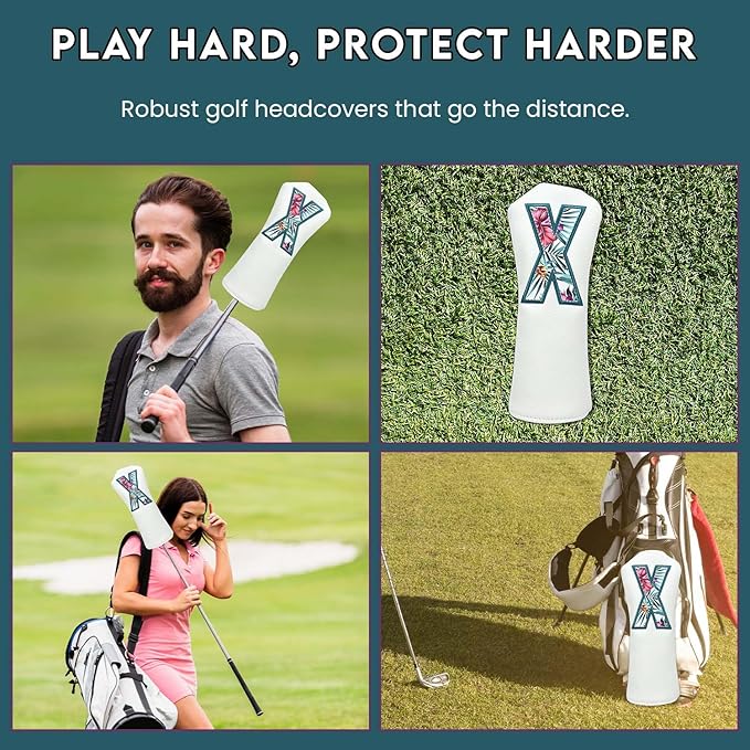 Syren Tropics Club Head Cover - Premium Golf Club Protector - Headcover for Odyssey | Essential Golf Accessories for Men with Premium Club Protection | Funny Golf Accessories for Men (for-Hybrid)
