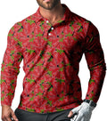 Men's Long Sleeve Golf Shirt Quick Dry 3 Button Work Fishing Outdoor Casual Collar Shirt