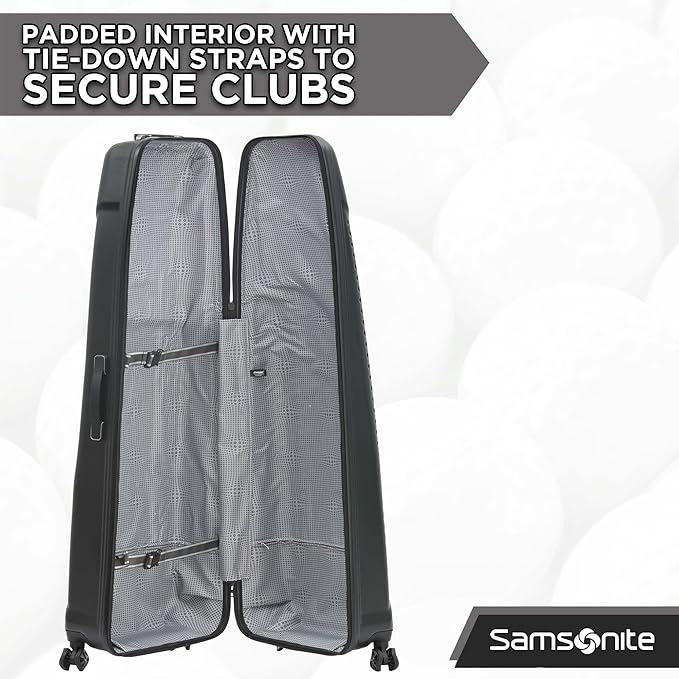 Samsonite Tour Pro Golf Hard Case Golf Travel Bag, Lightweight & Durable ABS Shell, 360 Degree Multi-Directional “Shark Wheels”