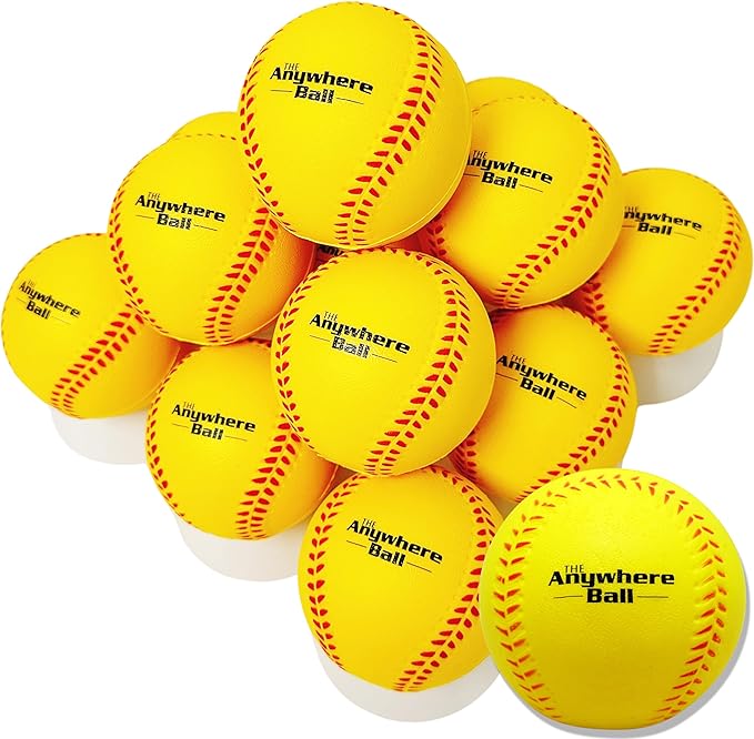 Thin Air Brands The Anywhere Ball Baseball/Softball Foam Training Ball (12 Pack)