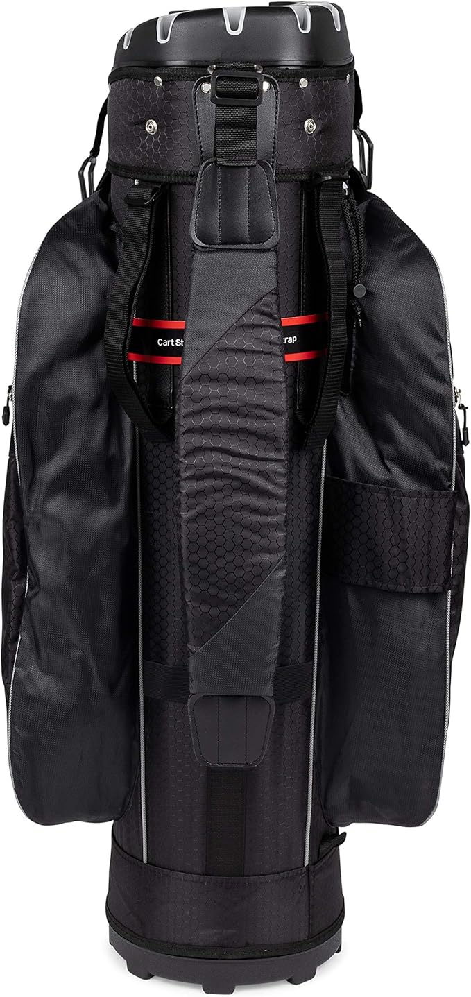 Founders Club 3rd Generation Club Lock Organizer Golf Cart Bag with 14 Way Anti Rattle Divider Top- Free Snap On Rain Hood-Full Length Dividers
