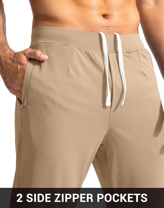 G Gradual Men's Golf Joggers Pants with Zipper Pockets Stretch Sweatpants Slim Fit Track Pants Joggers for Men Work Running