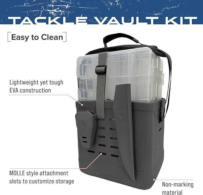 FROGG TOGGS EVA Tackle Vault, Lightweight, Customizable Fishing Tackle Bag