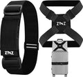 2-Pack High Elastic Luggage Strap Adjustable Travel Bag Belt Bungees for More Applications (Black-Set)
