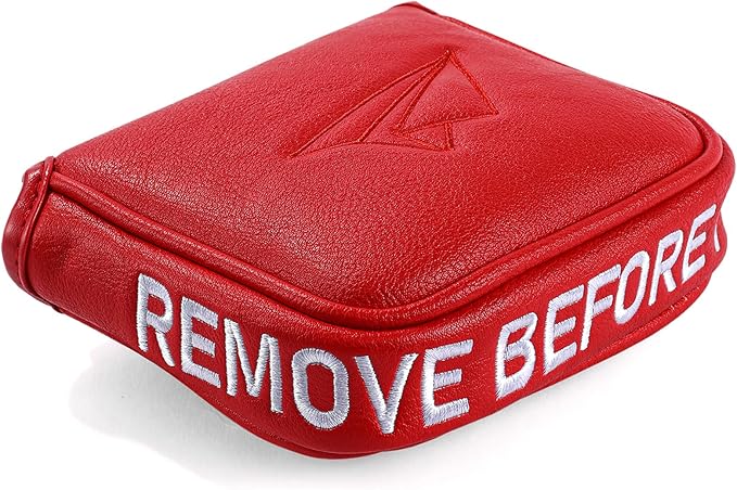 Golf Club Covers, Leather Driver Headcover, Fairway Wood, 3 Wood, Hybrid, Fits Mallet Blade Putter Head Covers, Alignment Stick Cover, Headcovers Set