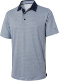 Golf Shirts for Men Dry Fit Short Sleeve Print Performance Moisture Wicking Polo Shirt